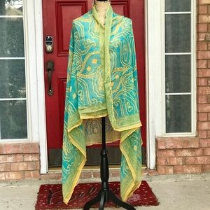 Teal Light Weight Scarf, coverup or sarong